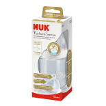 NUK Nature Sense Blue PP bottle with silicone teat 2M (6-18 months), 260ml 